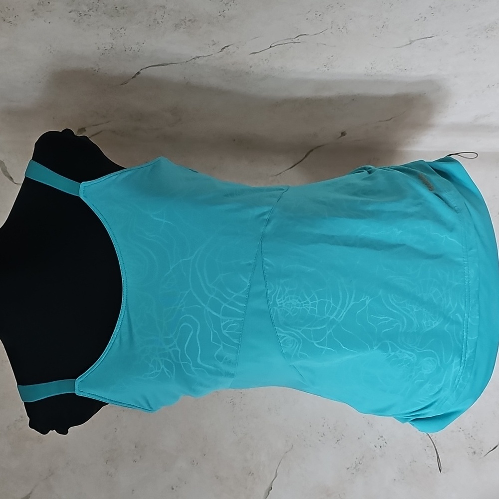 Reebok Solid Light Turquoise Blue Color Tankini Swim Top Women's Size Large